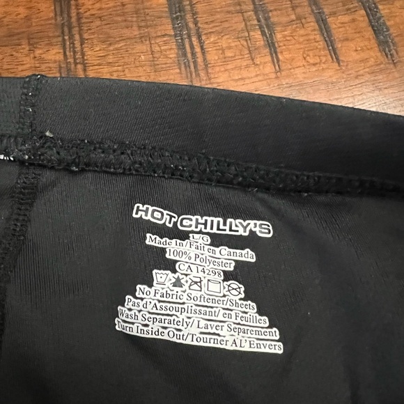 Hot Chillys Black Thermal Base Layer Leggings Size L - Picture 3 of 3